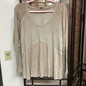 POL Beige Long Sleeve Top